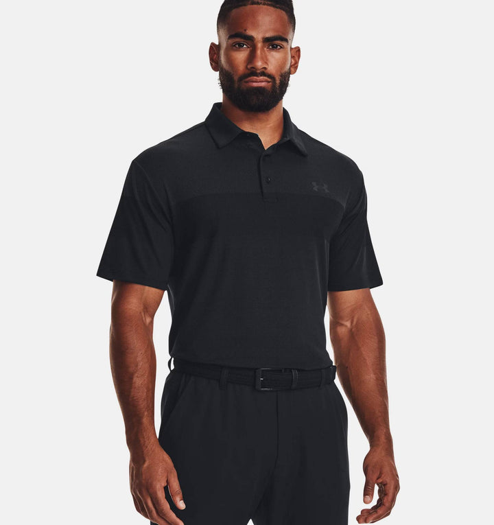 Under Armour Mens Playoff 2.0 Ridge Block Polo - BLACK