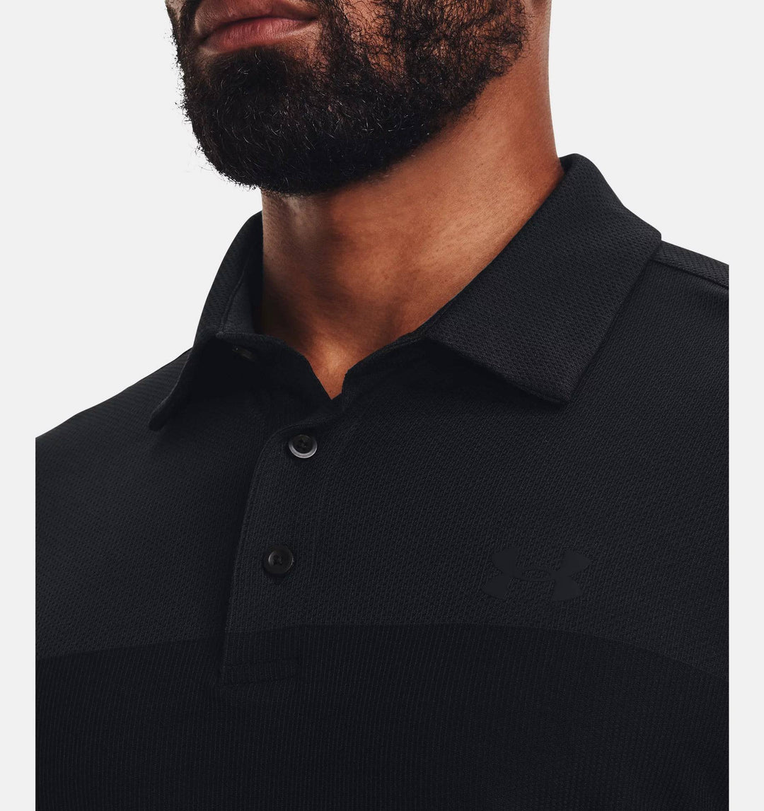 Under Armour Mens Playoff 2.0 Ridge Block Polo - BLACK