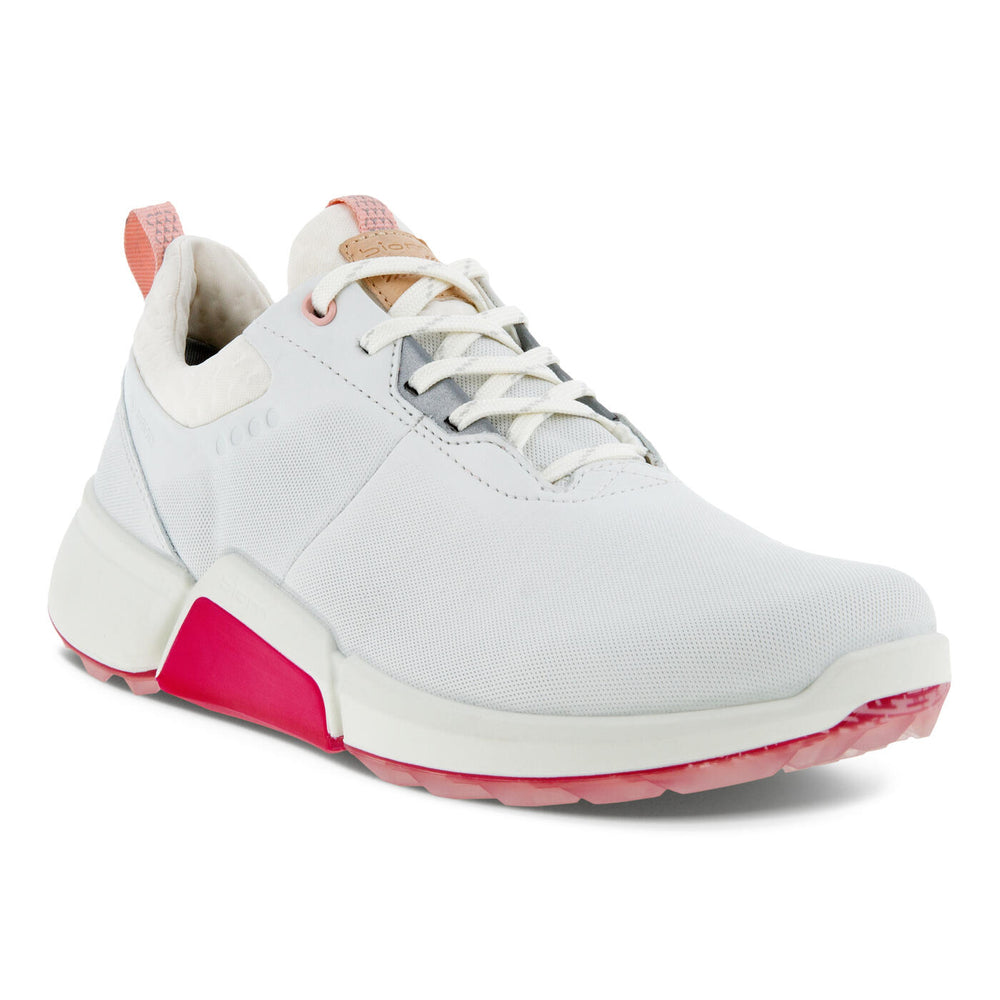 Ecco Womens Golf Biom H4 GORE-TEX Shoes - WHITE/SILVER PINK - Golf Anything Canada