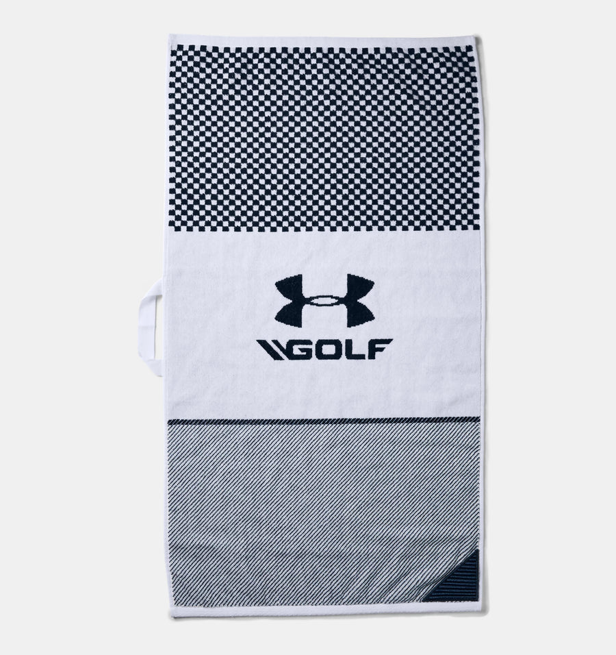 Under Armour Mens Large Golf Towel - ACADEMY/WHITE - Golf Anything Canada
