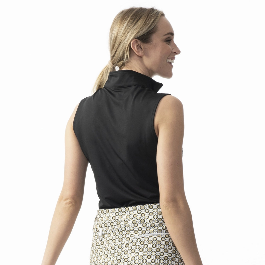 Black sleeveless polo shirt ladies clearance