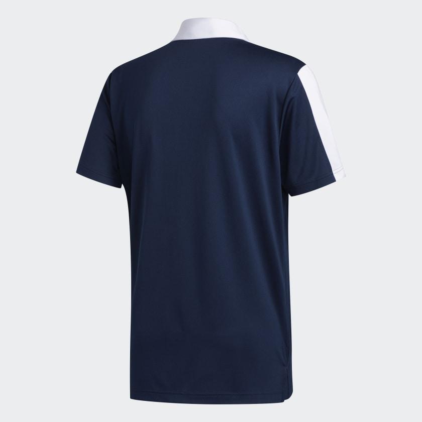 adidas Mens Bold Branded Polo Shirt - COLLEGIATE NAVY/WHITE - Golf Anything Canada