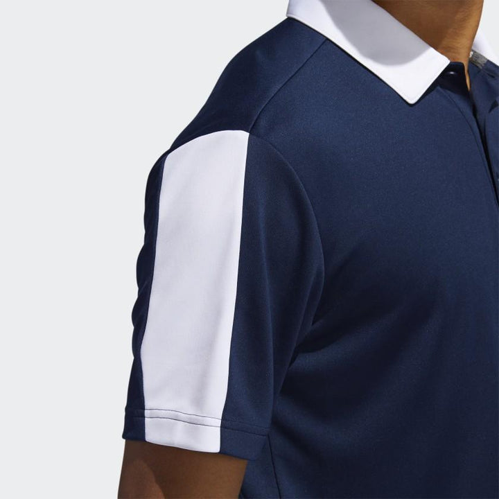 adidas Mens Bold Branded Polo Shirt - COLLEGIATE NAVY/WHITE - Golf Anything Canada