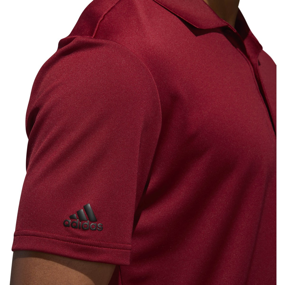 adidas Mens Tournament Performance Polo - COLLEGIATE BURGUNDY - Golf Anything Canada