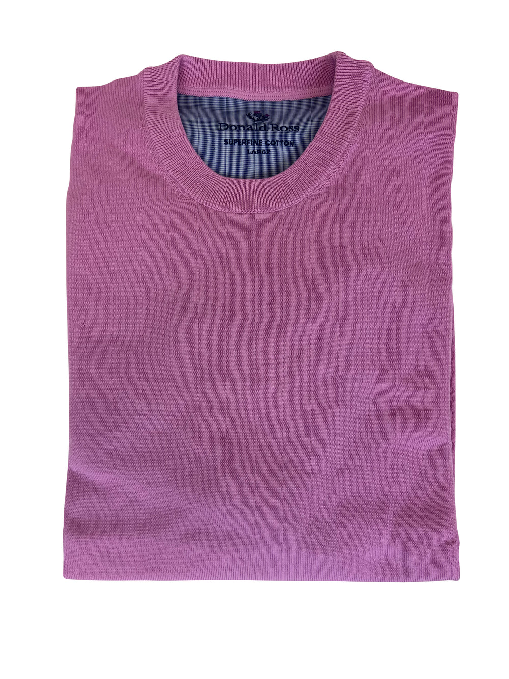Donald Ross Mens Cotton Crewneck Sweater - HIBISCUS - Golf Anything Canada