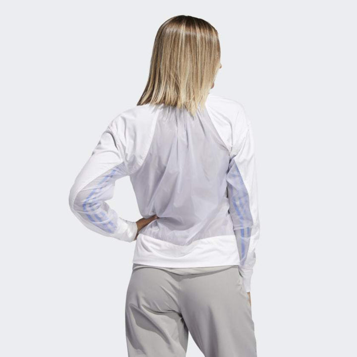 adidas Womens Packable Wind & Water Light Full Zip Jacket - WHITE - Golf Anything Canada
