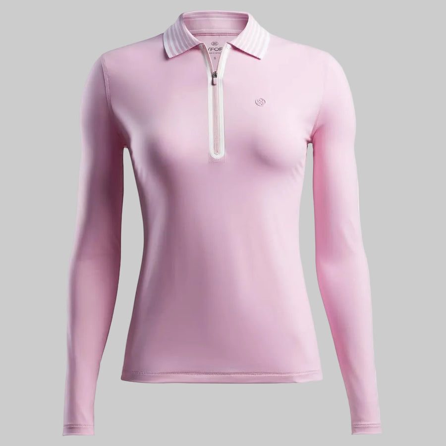 G/Fore Womens Featherweight Zip Polo - LILAC - Golf Anything Canada