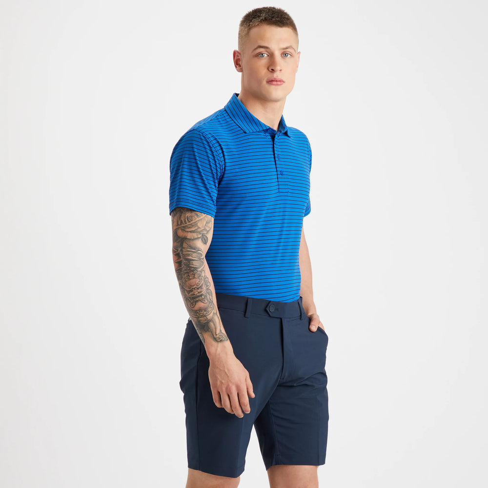 G/Fore Mens Perforated Stripe Tech Jersey Polo - ULTRAMARINE - Golf Anything Canada