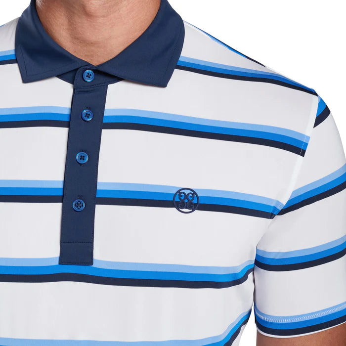 G/Fore Mens Tri Stripe Polo - SNOW - Golf Anything Canada