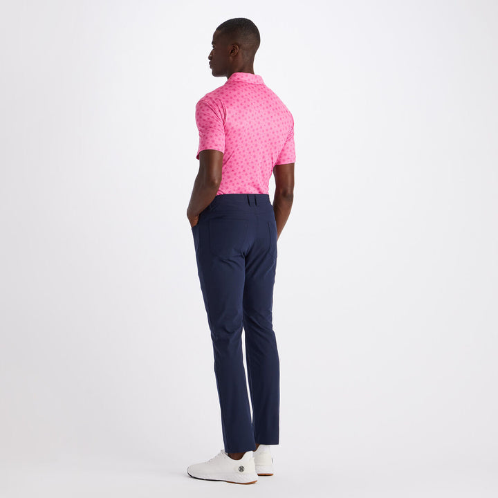 G/Fore Mens Skull & T's Sketch Tech Jersey Slim Fit Polo - AZALEA - Golf Anything Canada