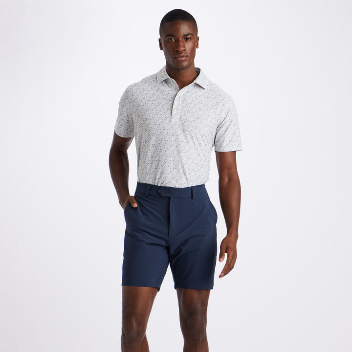 G/Fore Mens Aye Papi Tech Piqué Slim Fit Polo - NIMBUS - Golf Anything Canada