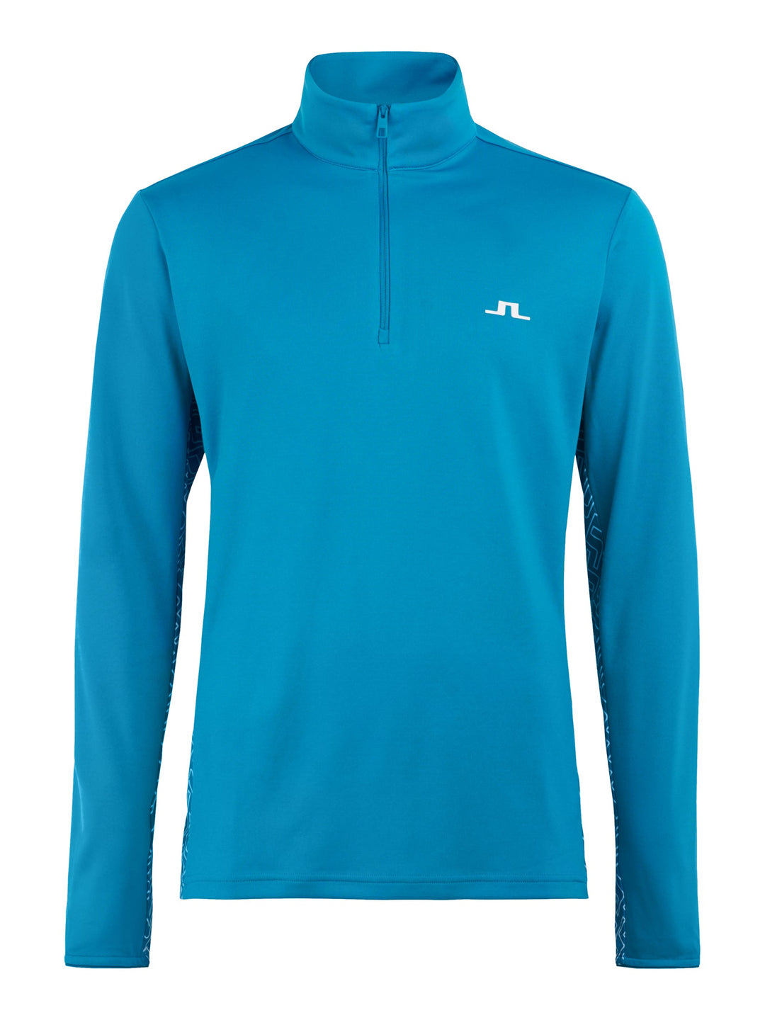 J.Lindeberg Mens Emanuel Golf Mid Layer - ENAMEL BLUE BRIDGE MONOGRAM - Golf Anything Canada