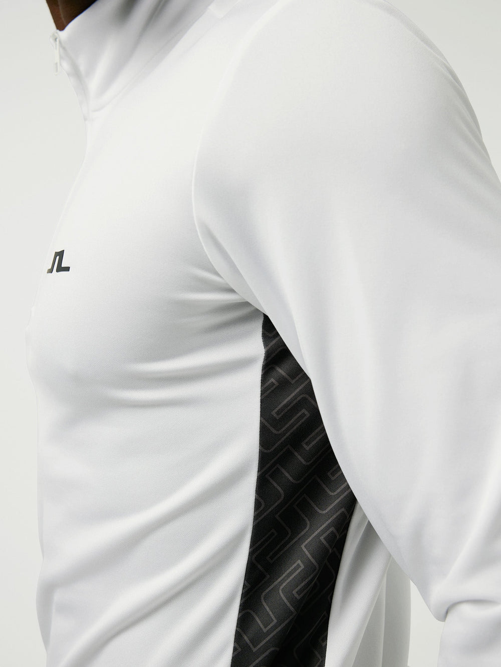 J.Lindeberg Mens Emanuel Golf Mid Layer - BLACK BRIDGE MONOGRAM - Golf Anything Canada