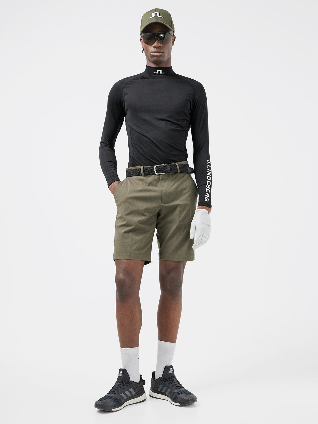 J.Lindeberg Mens Aello Soft Compression Shirt - BLACK - Golf Anything Canada