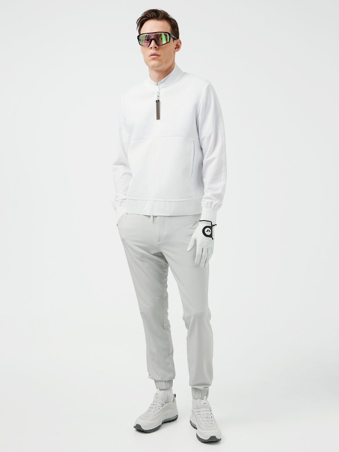 J.Lindeberg Mens Logan Hybrid Golf Jacket - WHITE - Golf Anything Canada
