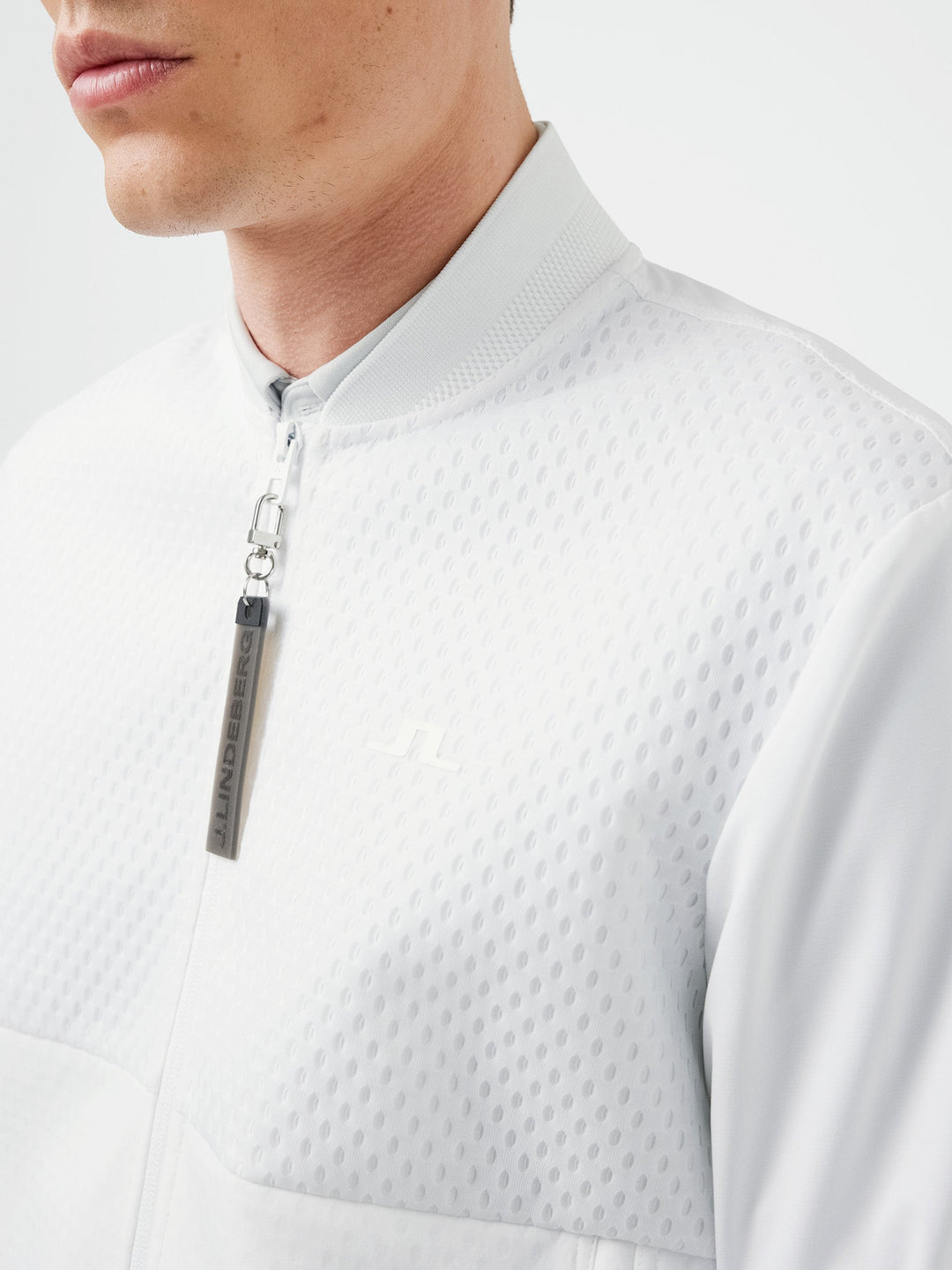 J.Lindeberg Mens Logan Hybrid Golf Jacket - WHITE - Golf Anything Canada