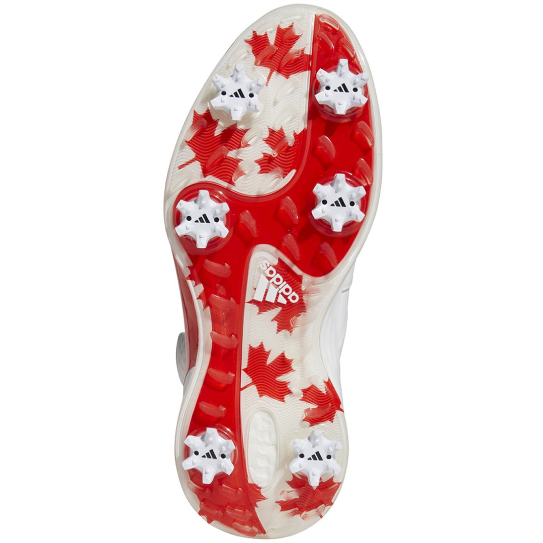 adidas Womens LTD Edition Canada ZG21 BOA Golf Shoes - CLOUD WHITE/RED/SILVER  METALLIC - Golf Anything Canada