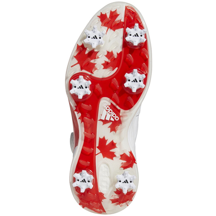 adidas Womens LTD Edition Canada ZG21 BOA Golf Shoes - CLOUD WHITE/RED/SILVER  METALLIC - Golf Anything Canada