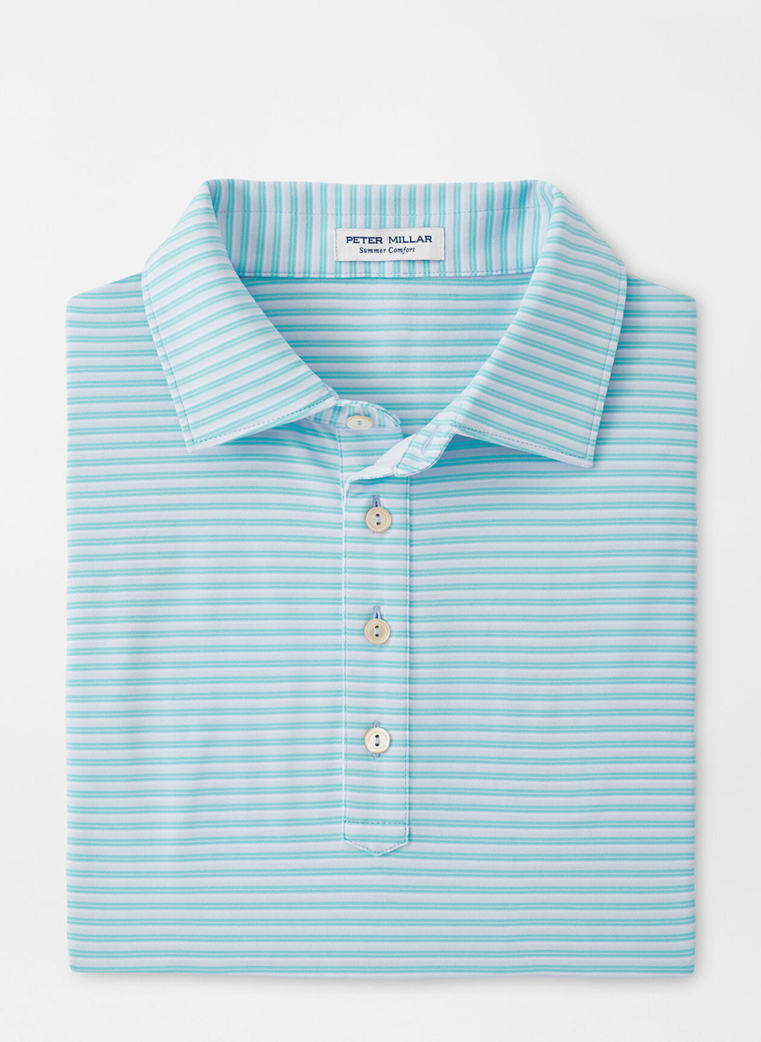 Peter Millar Mens Bishop Performance Jersey Polo - SHAVED ICE - Golf Anything Canada