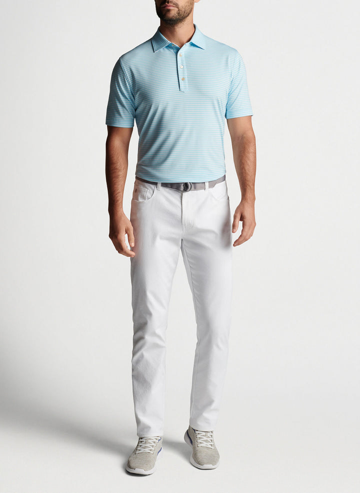 Peter Millar Mens Bishop Performance Jersey Polo - SHAVED ICE - Golf Anything Canada