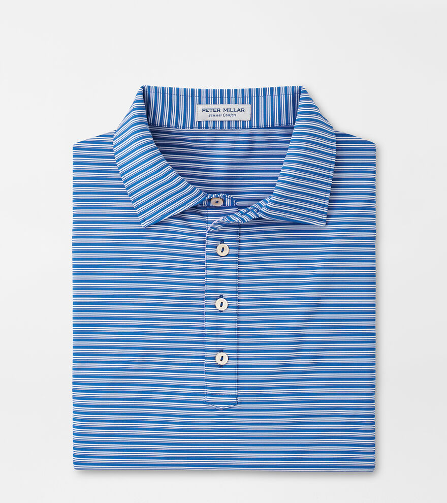 Peter Millar Mens Bishop Performance Jersey Polo - STARBOARD BLUE - Golf Anything Canada
