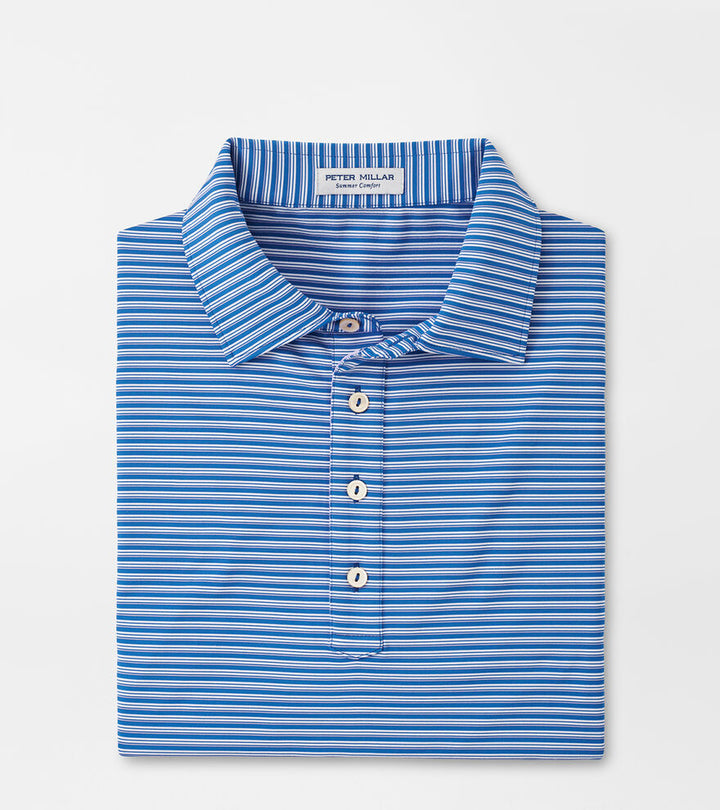 Peter Millar Mens Bishop Performance Jersey Polo - STARBOARD BLUE - Golf Anything Canada