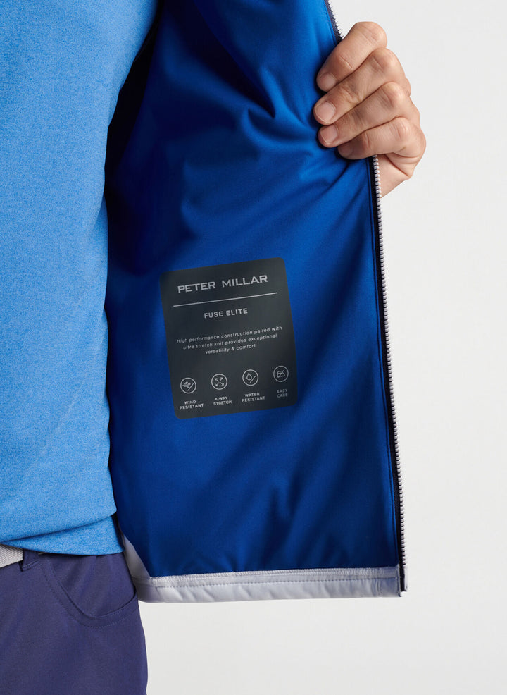 Peter Millar Mens Fuse Elite Hybrid Vest - WHITE/STARBOARD BLUE - Golf Anything Canada