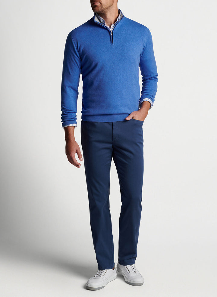 Peter Millar Mens Crest Quarter Zip - MARITIME - Golf Anything Canada