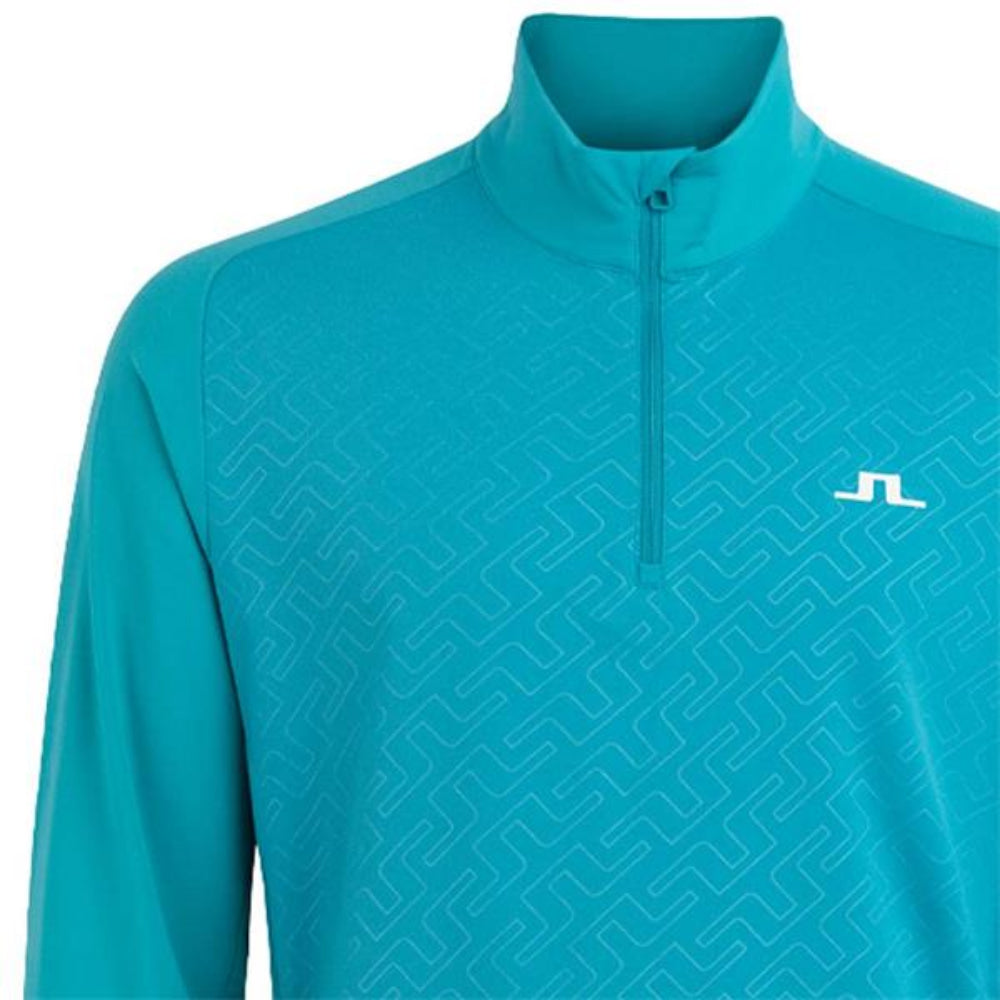 J.Lindeberg Mens Henry Relaxed Fit Mid Layer - ENAMEL BLUE - Golf Anything Canada