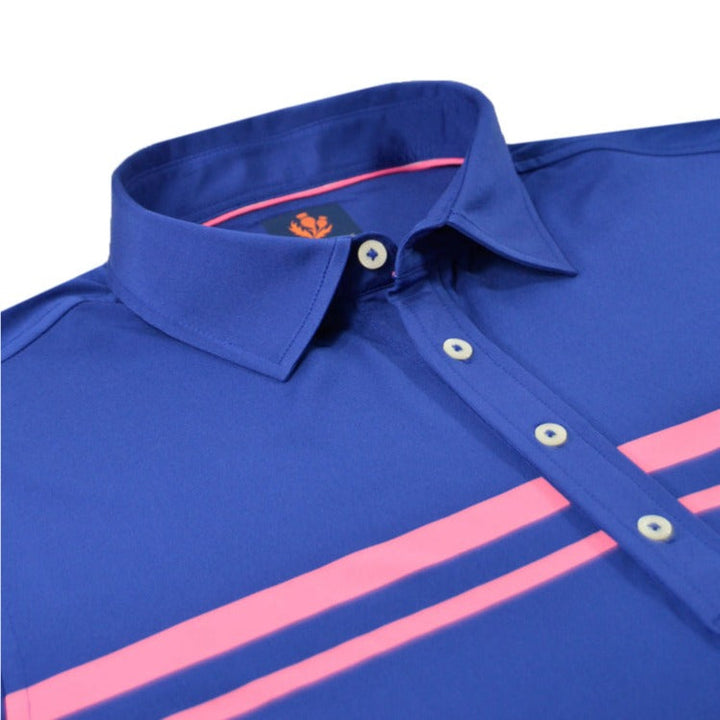 Donald Ross Mens Sport Fit Riley Polo - NAVY/PEONY - Golf Anything Canada