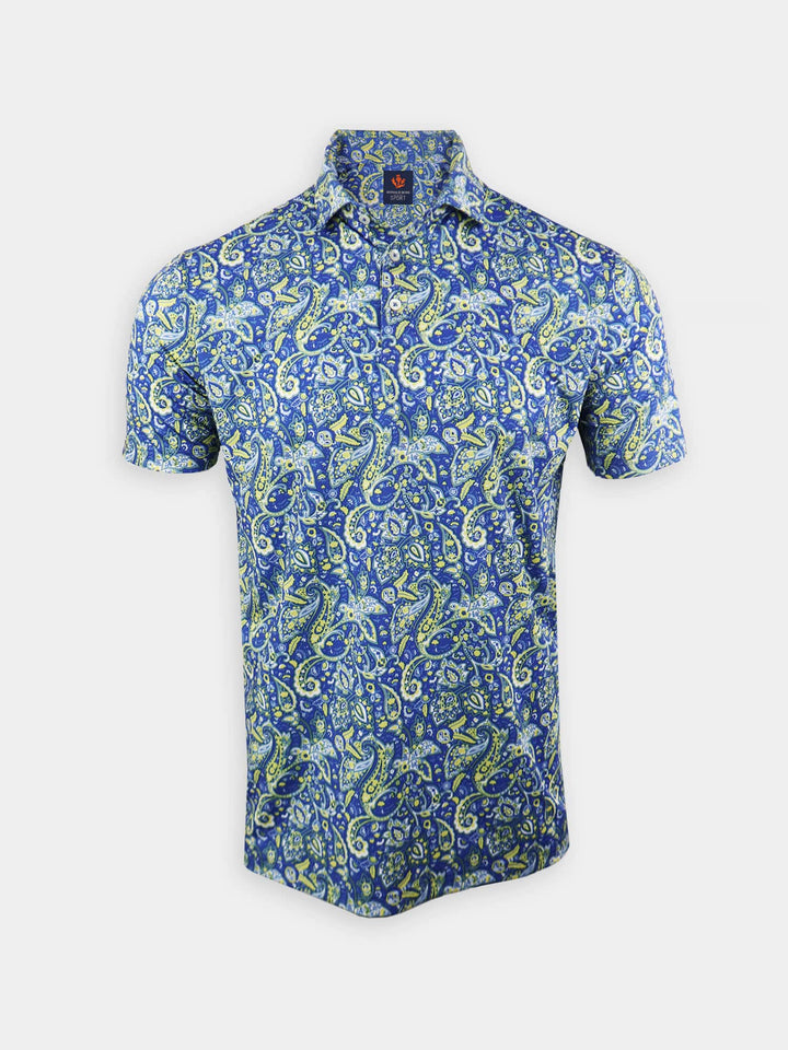 Donald Ross Mens Brad Sport Fit Polo - LAPIS MULTI - Golf Anything Canada