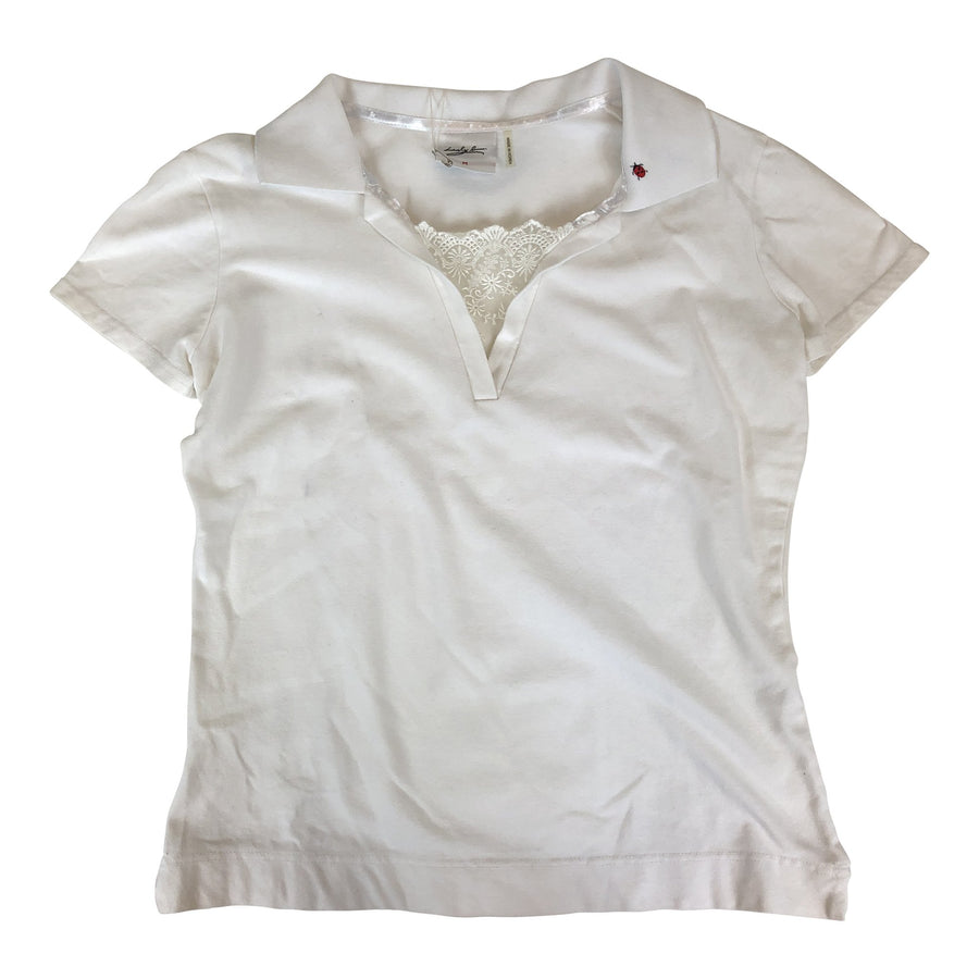 Lady B Womens Colar Stays Polo Shirt - WHITE - Golf Anything Canada