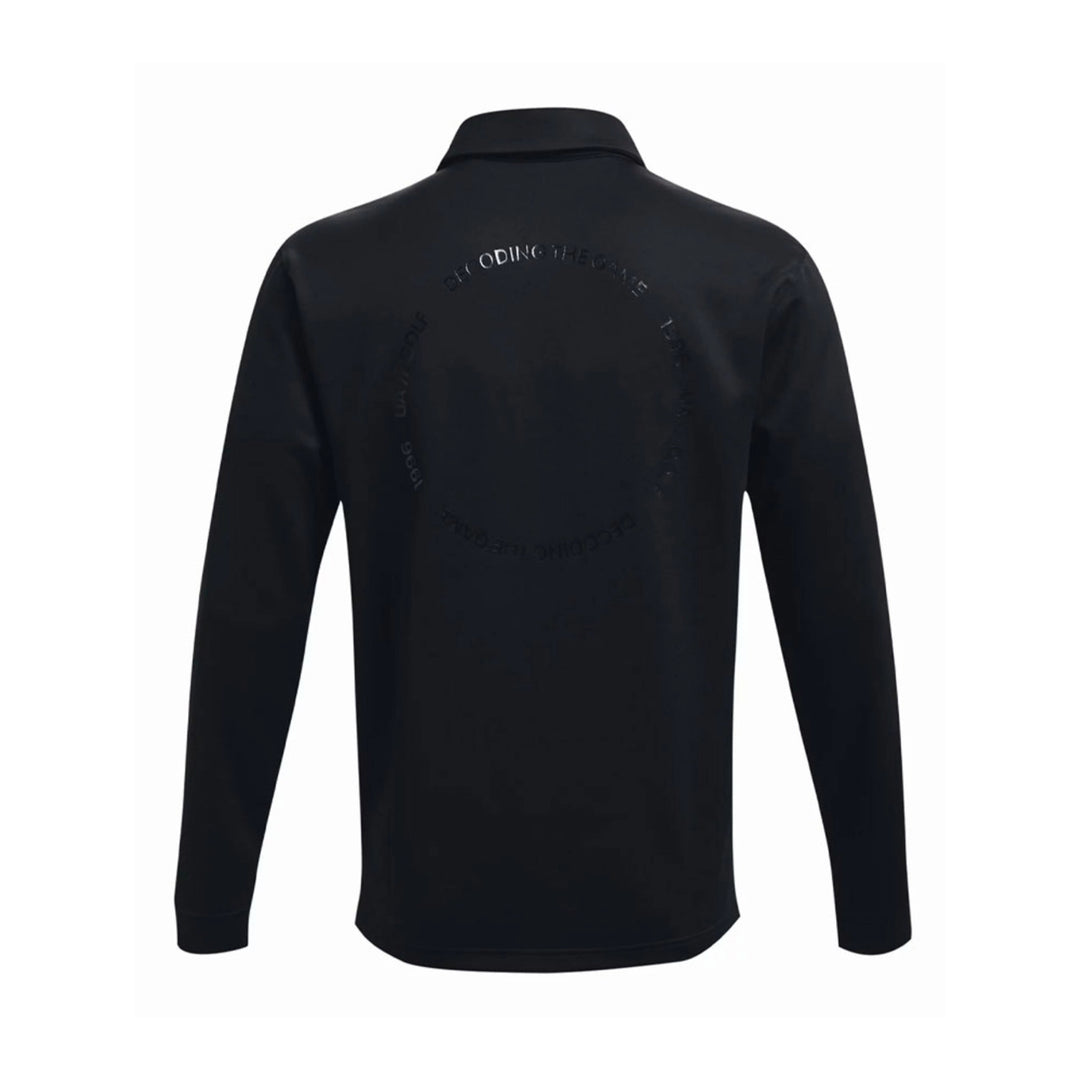 Under Armour Mens Decode The Game Long Sleeve Polo - BLACK - Golf Anything Canada