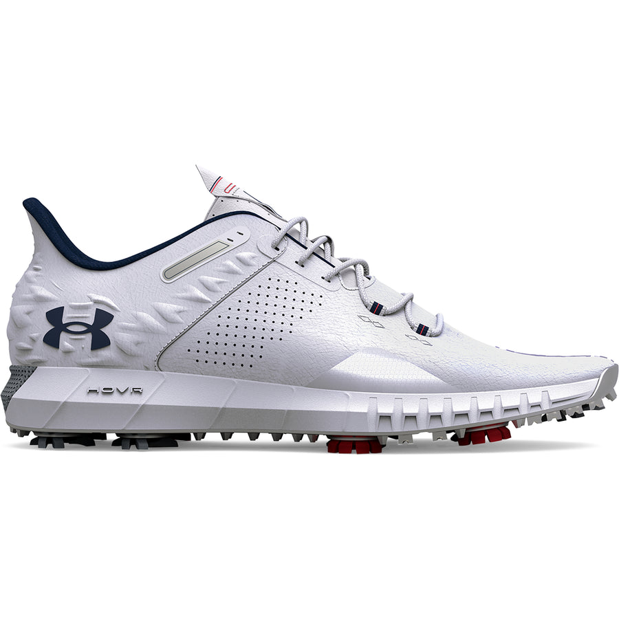 Under Armour Mens HOVR Drive 2 Golf Shoes - WHITE/METALLIC SILVER/ACADEMY - Golf Anything Canada